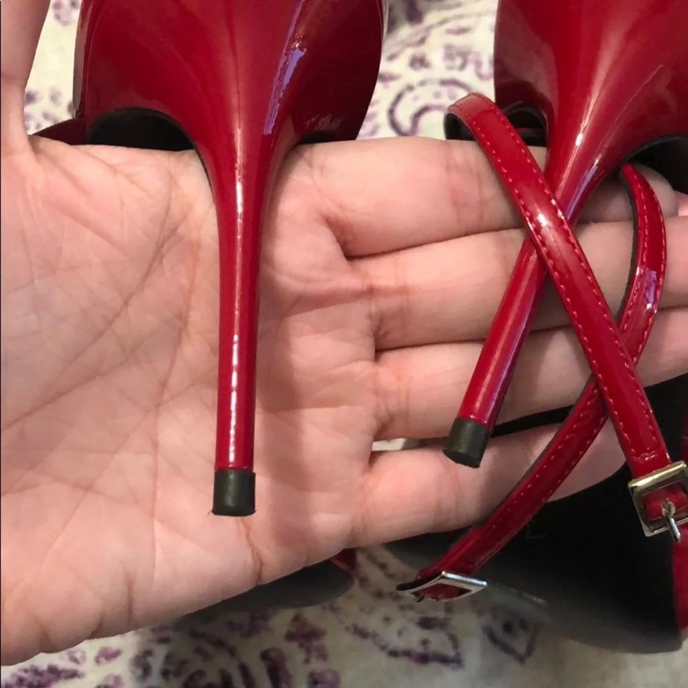 Red Strappy Heels - Picture 6 of 6